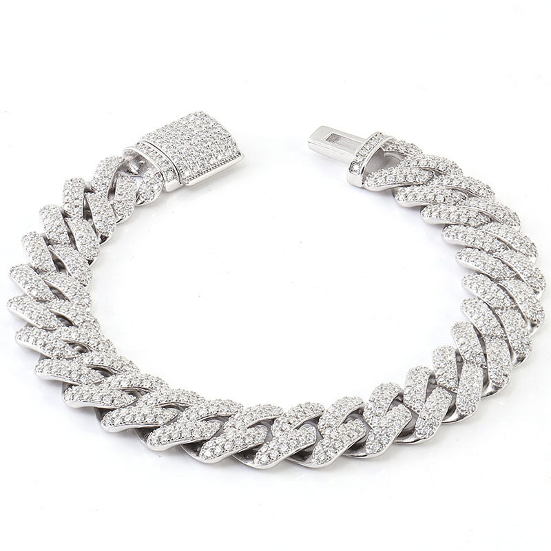 VVS 18mm Moissanite Cuban Link Bracelet Elite