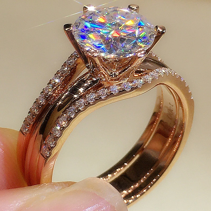 2.5CT Lab Grown Diamond Engagement/Bridal Ring Set