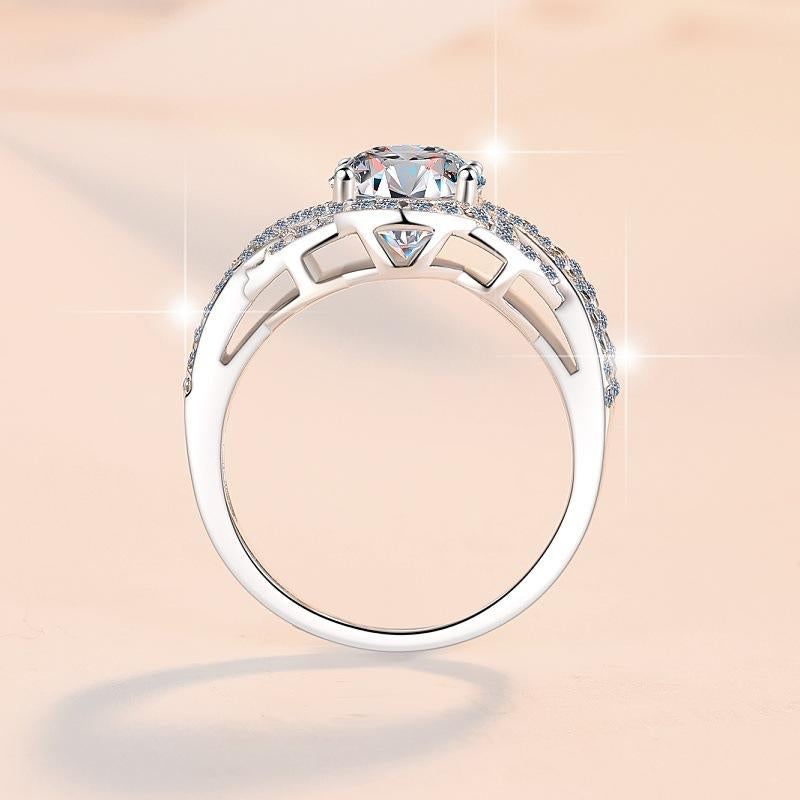 #19 (Baby Breath) 925 Sterling Silver Synethic Moissanite Ring