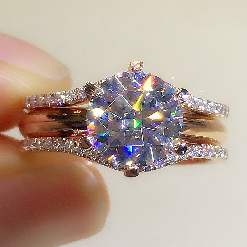 2.5CT Lab Grown Diamond Engagement/Bridal Ring Set