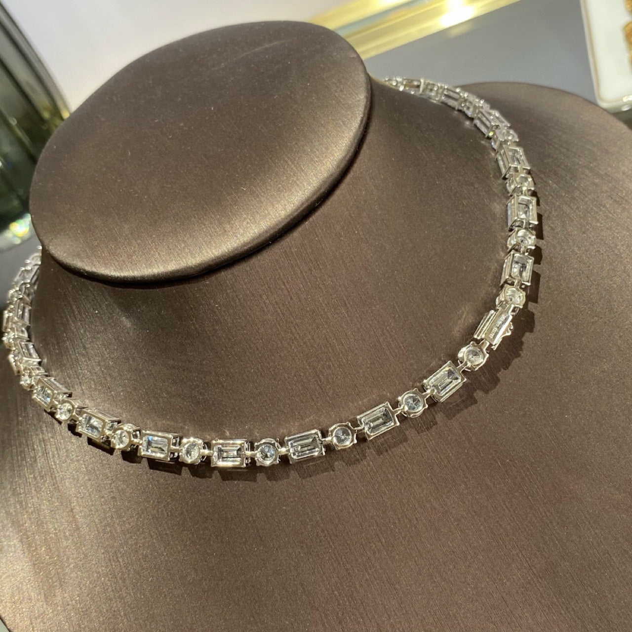 Lab Grown Diamond Elegant Hand Cut Siwa Necklace