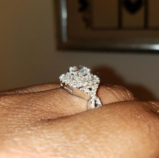 Wedding Engagement Ring Set 1.8Ct CZ Women Size 8.5