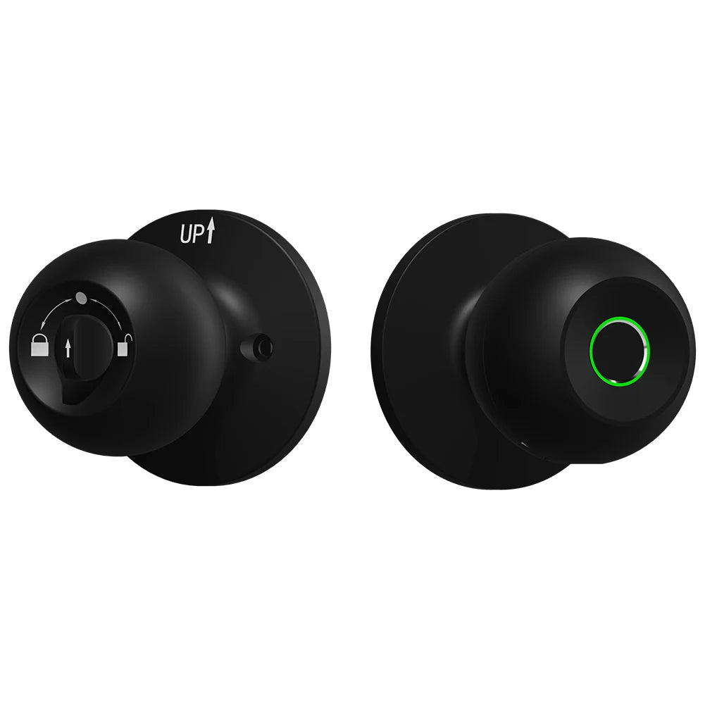 Smart Door Knob Fingerprint Door Knob Rechargeable Electronic Door Lock with Keys TUYA App Control for Bedrooms Cloakroom