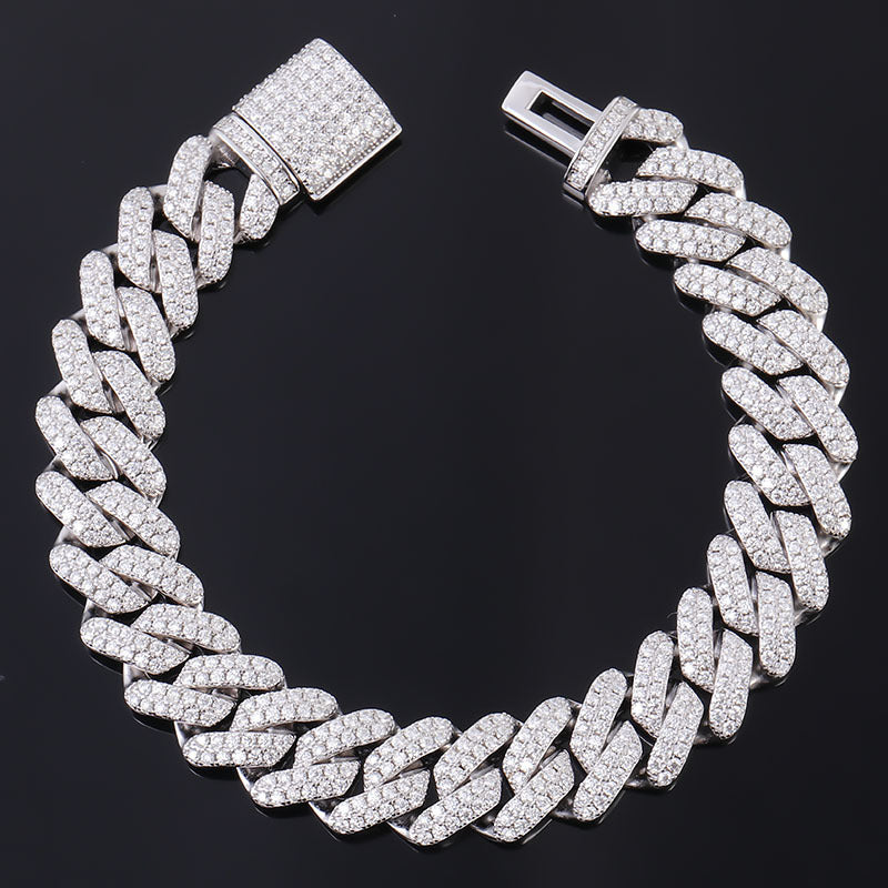 VVS 18mm Moissanite Cuban Link Bracelet Elite