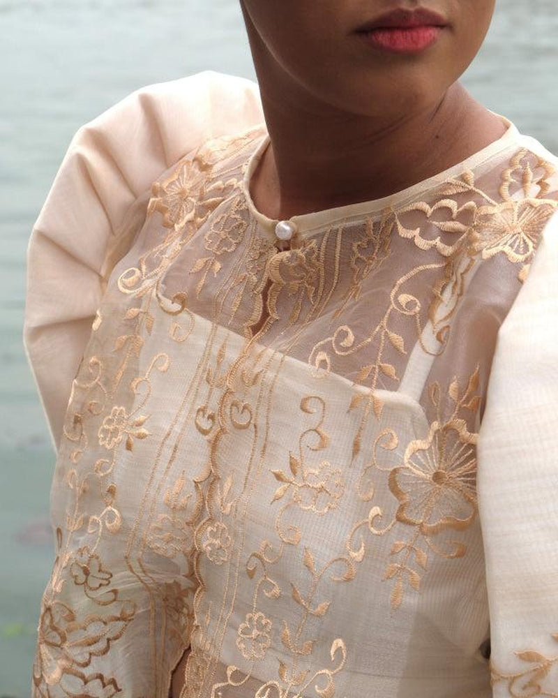 Cream Butterfly Sleeve Bolero