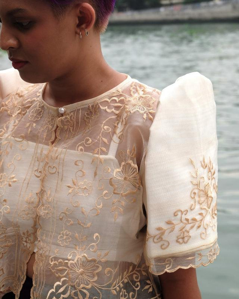 Cream Butterfly Sleeve Bolero