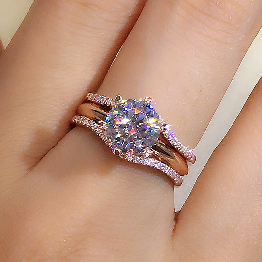 2.5CT Lab Grown Diamond Engagement/Bridal Ring Set