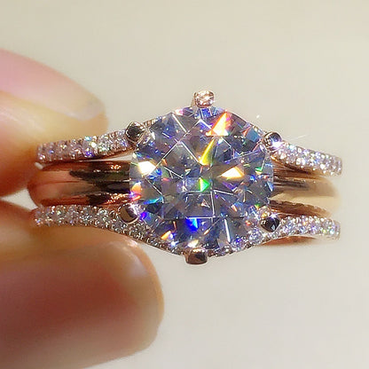 2.5CT Lab Grown Diamond Engagement/Bridal Ring Set