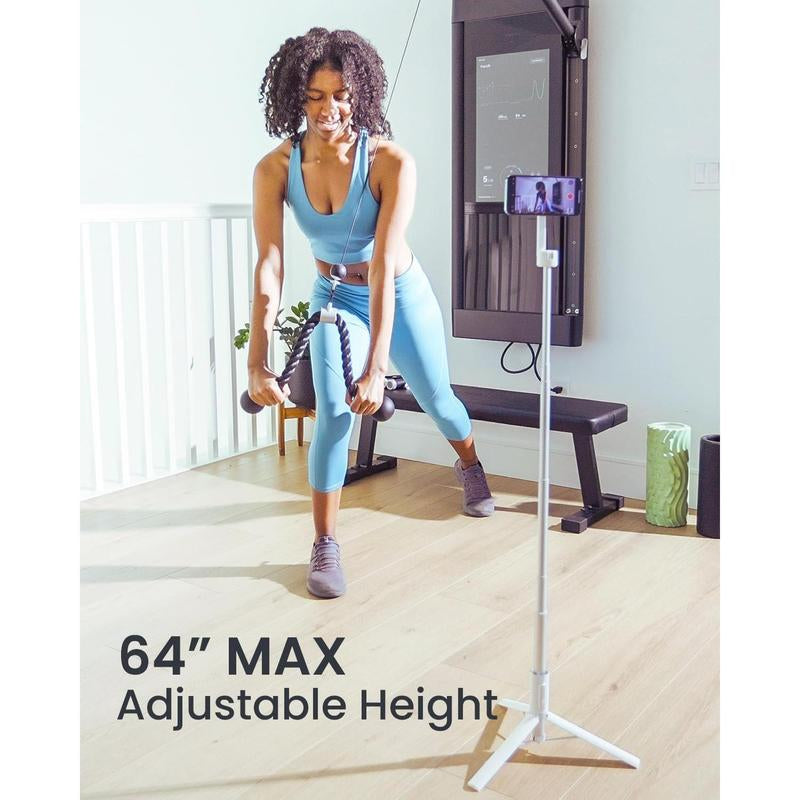 Magnetic Selfie Stick Tripod for Iphone, 64” Phone Tripod for Magsafe, Travel Tripod Stand with Remote for Cell Phone Iphone 16 Pro Max