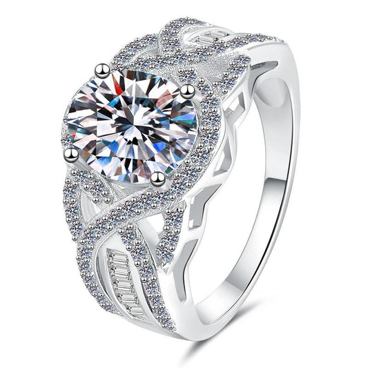#19 (Baby Breath) 925 Sterling Silver Synethic Moissanite Ring