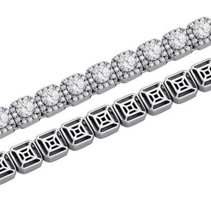 14k Lab Grown Diamond Hand-Cut Studded Cuban Link