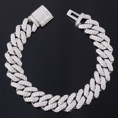 VVS 18mm Moissanite Cuban Link Bracelet Elite