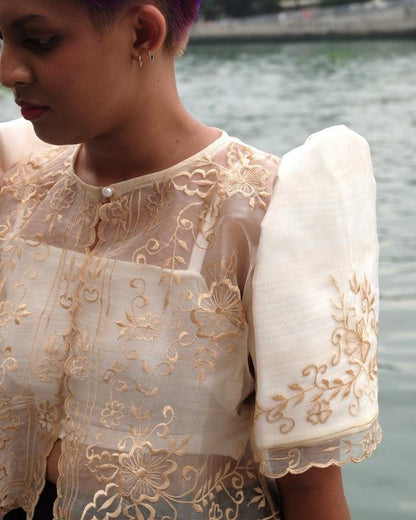 Cream Butterfly Sleeve Bolero